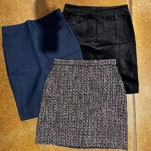 Bundle lot 3 skirts size 2. Ann Taylor Jcrew